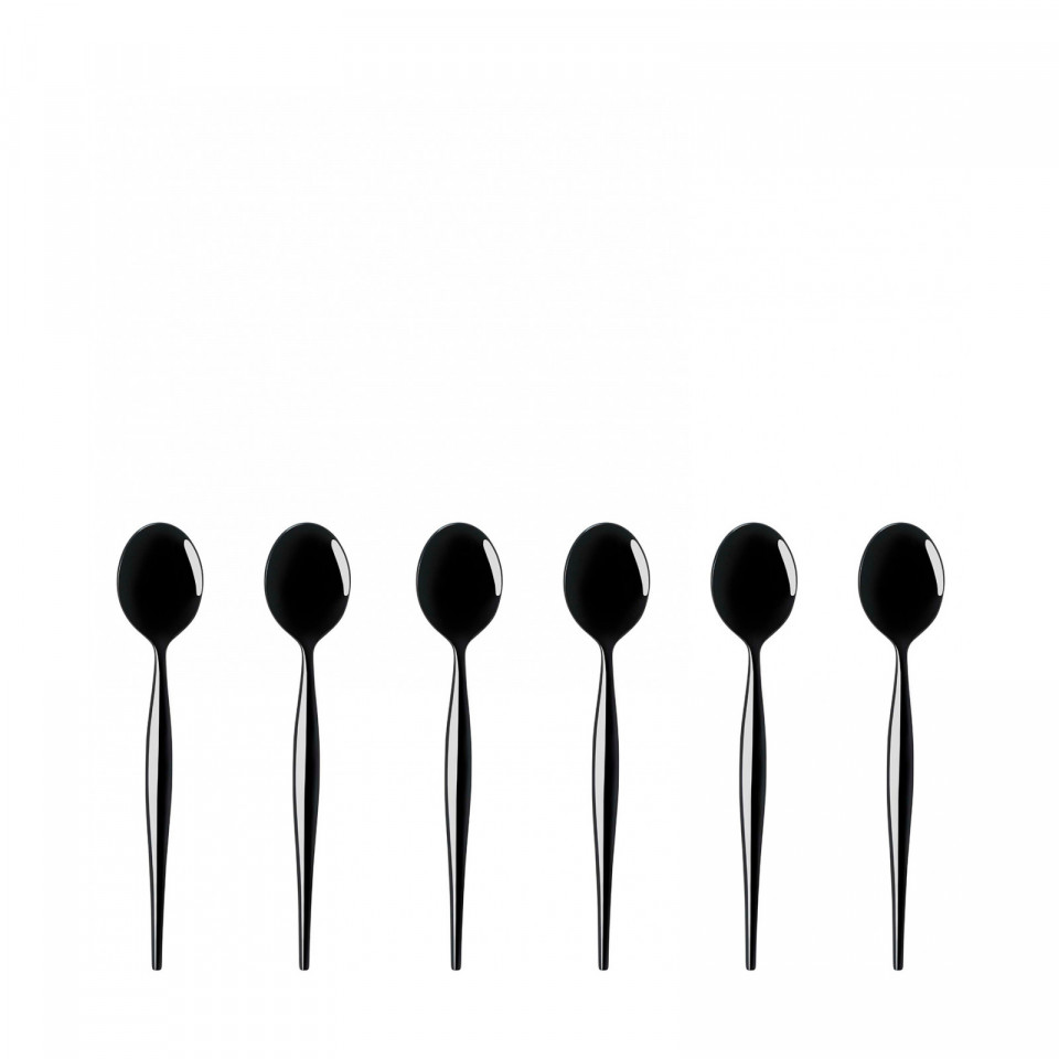 Natura Black Diamond - 6-pieces Coffee Spoons Set in Gift-box