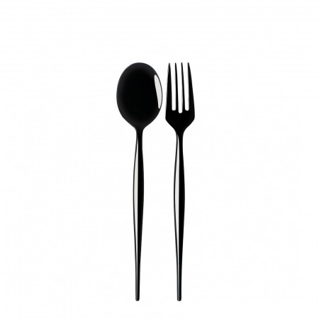 2-pieces Serving Set in Gift-box - colour Black - finish PVD Finishing