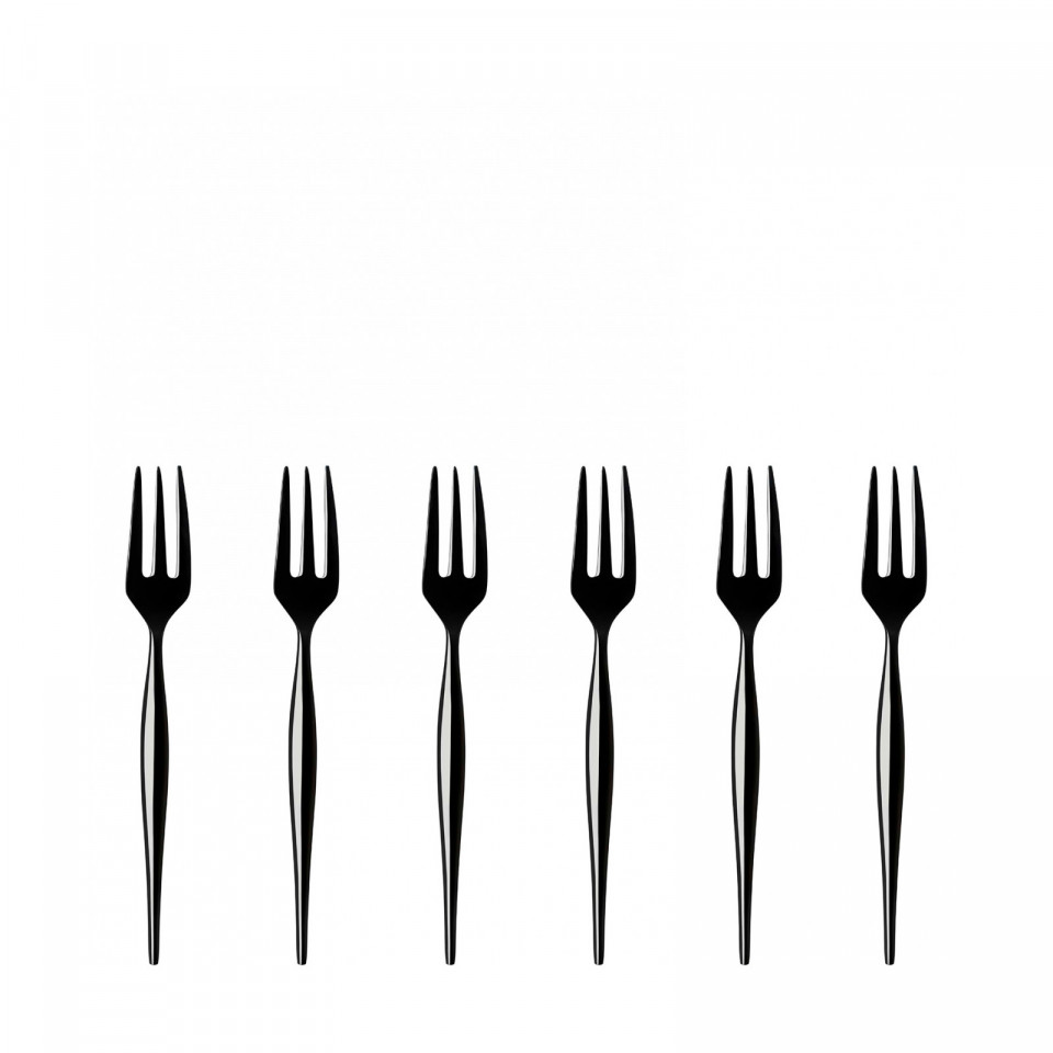 Natura Black Diamond - 6-pieces Cake Forks Set in Gift-box