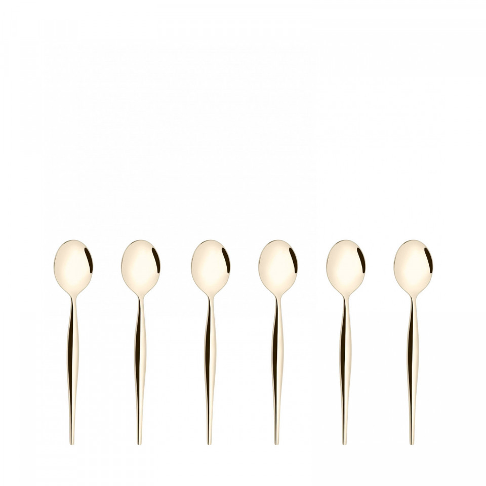 Natura Champagne - 6-pieces Coffee Spoons Set in Gift-box