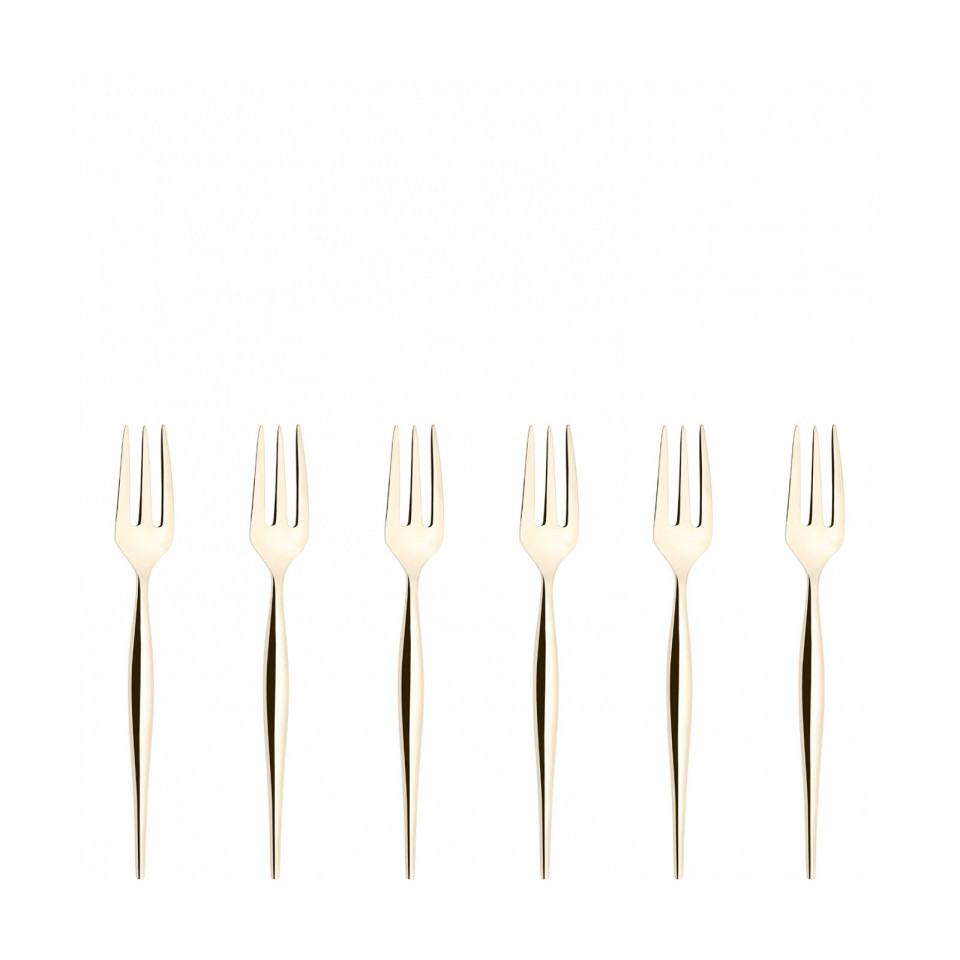 Natura Champagne - 6-pieces Cake Forks Set in Gift-box