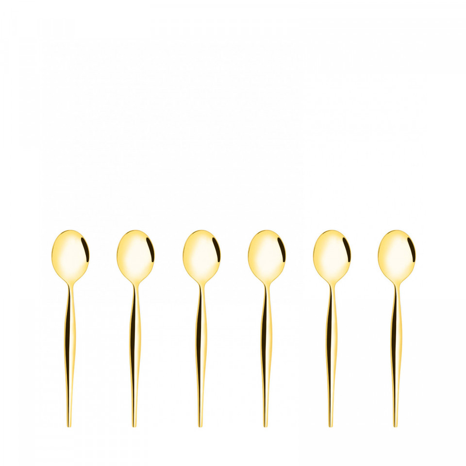 Natura Gold - 6-pieces Coffee Spoons Set in Gift-box