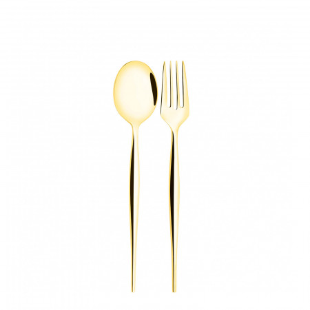 2-pieces Serving Set in Gift-box - colour Gold - finish PVD Finishing