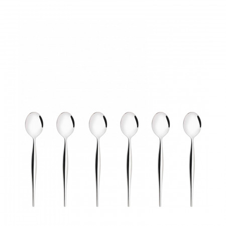 6-pieces Coffee Spoons Set in Gift-box - colour Steel - finish Shining