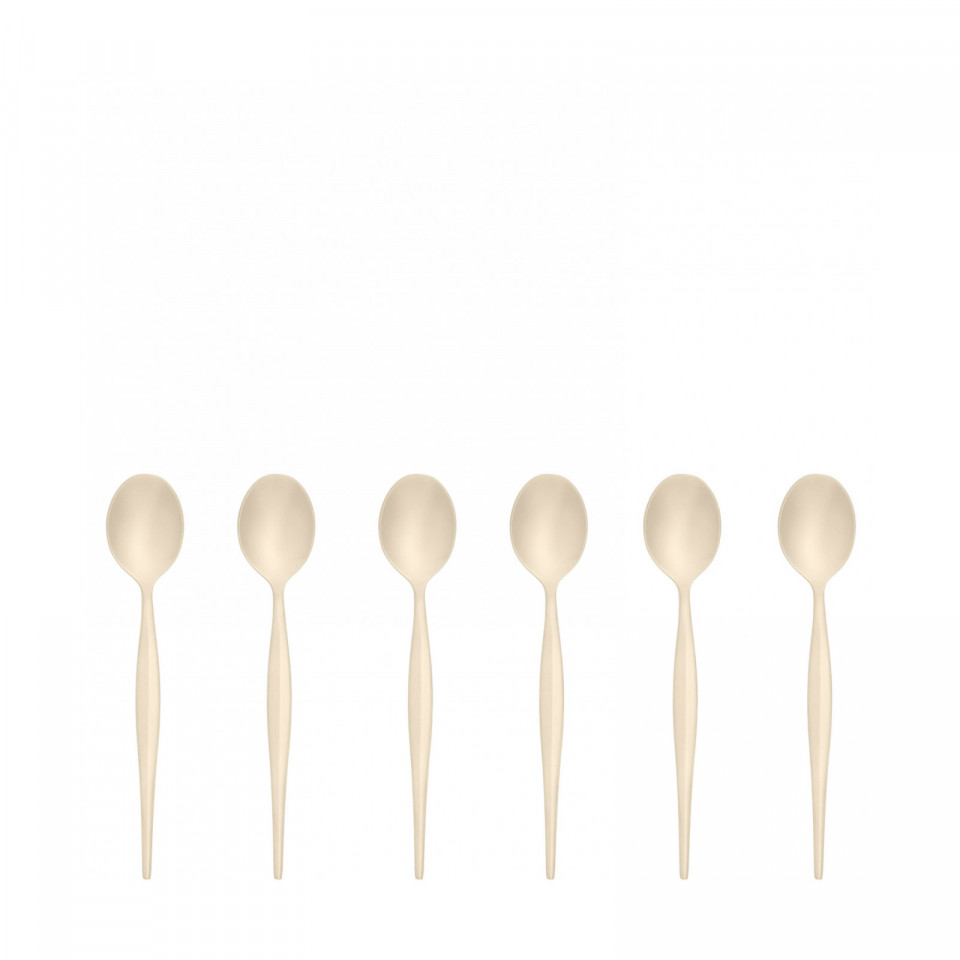 Natura Champagne - 6-pieces Coffee Spoons Set in Gift-box