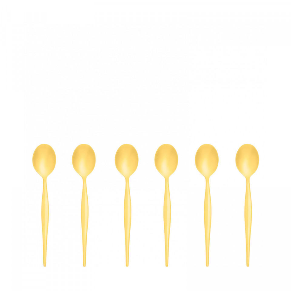 Natura Gold - 6-pieces Coffee Spoons Set in Gift-box