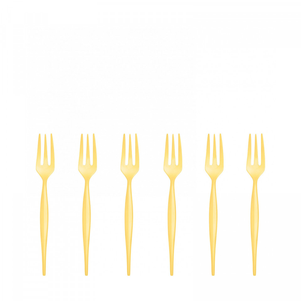 Natura Gold - 6-pieces Cake Forks Set in Gift-box